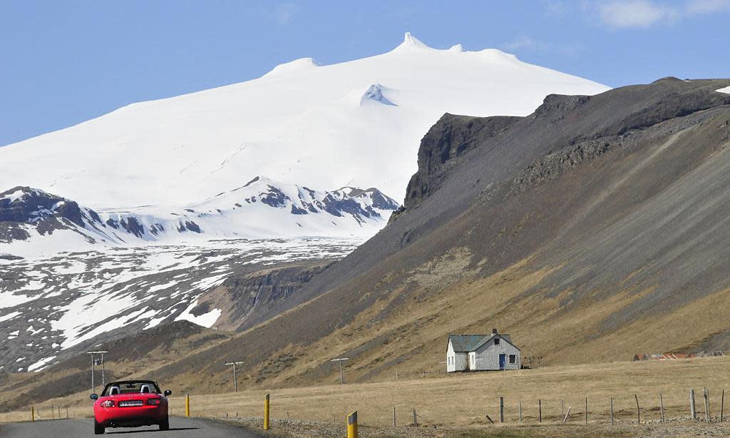 <span>‘We are coming at this with both joy and seriousness’. Snæfellsjökull in Iceland.</span><span>Photograph: Ullstein Bild/Getty Images</span>