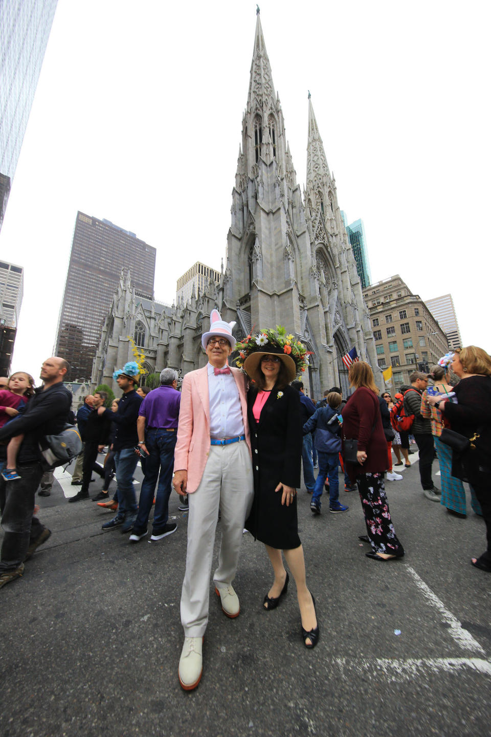 Kevin and Susan of New York City participate in the Easter Parade and Bonnet Festival, Sunday, April 21, 2019, in New York. (Photo: Gordon Donovan/Yahoo News)