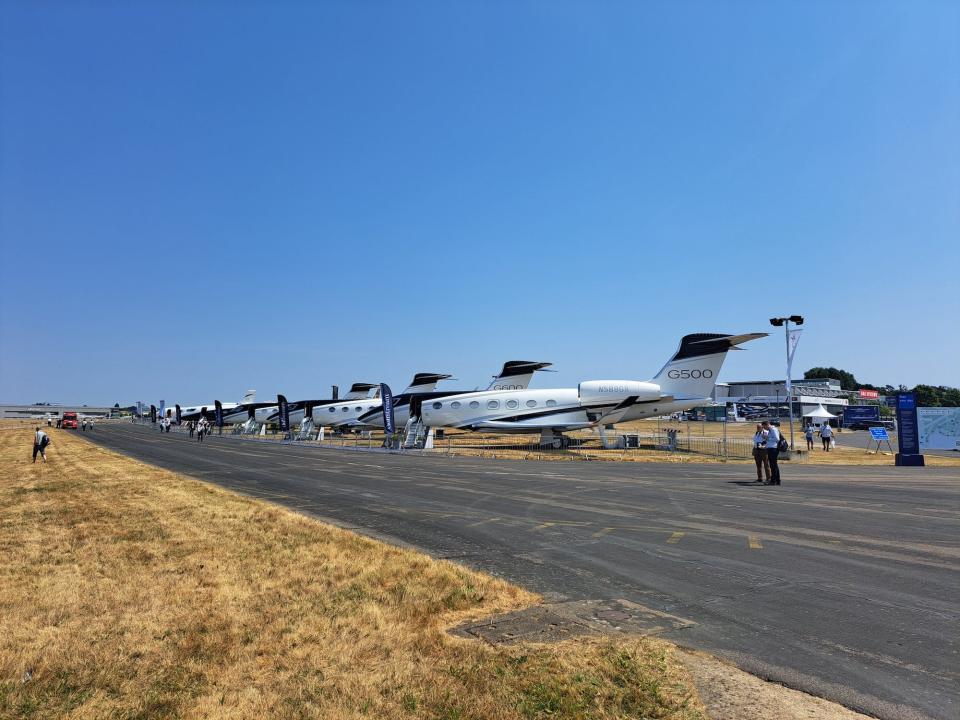 The Qatar plane was not the only Gulfstream on display at Farnborough.