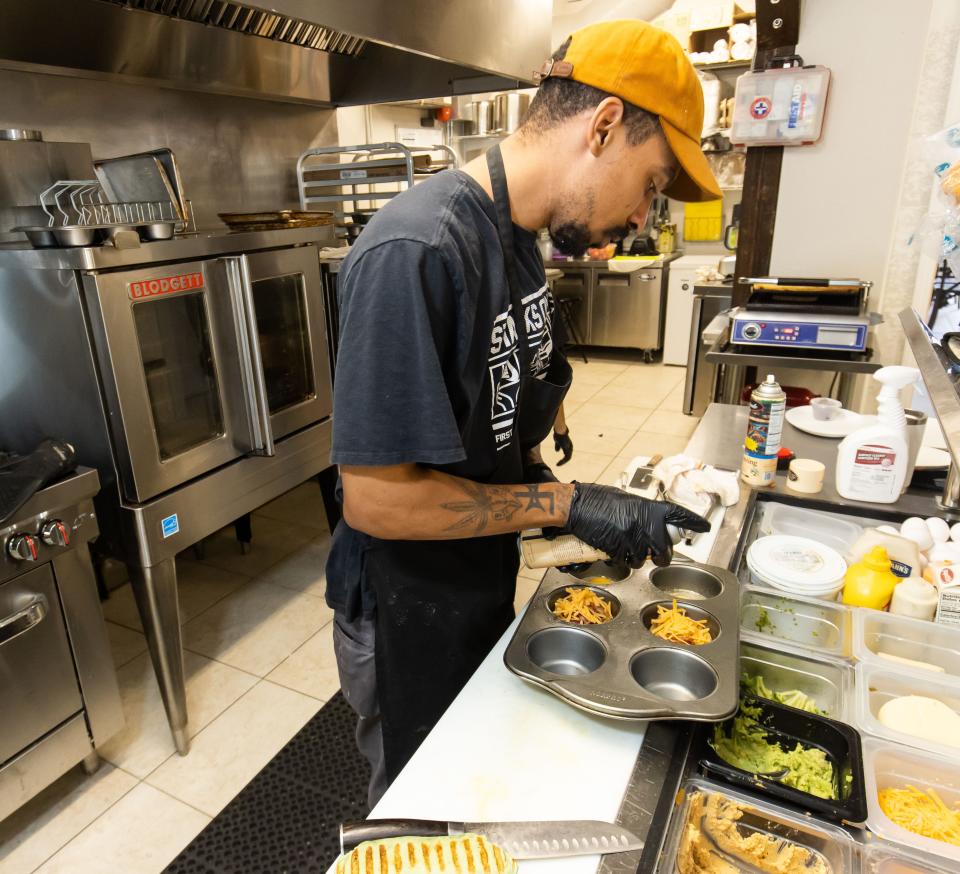 Head Chef Devin Frazer at the Gathering Cafe.