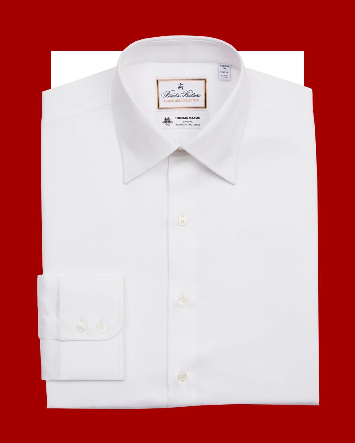 <p><a href="https://go.redirectingat.com?id=74968X1596630&url=https%3A%2F%2Fwww.brooksbrothers.com%2FLuxury-Collection-Regent-Fitted-Dress-Shirt%252C-Franklin-Spread-Collar-Herringbone%2FME04129%2Cdefault%2Cpd.html&sref=https%3A%2F%2F" rel="nofollow noopener" target="_blank" data-ylk="slk:Shop Now;elm:context_link;itc:0;sec:content-canvas" class="link rapid-noclick-resp">Shop Now</a></p><p>Luxury Collection Regent Fitted Dress Shirt</p><p>$49.99</p><p>brooksbrothers.com</p>