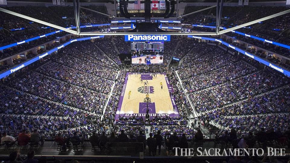 The Sacramento Kings play the San Antonio Spurs during the season opening game at Golden 1 Center on Oct. 27, 2016.