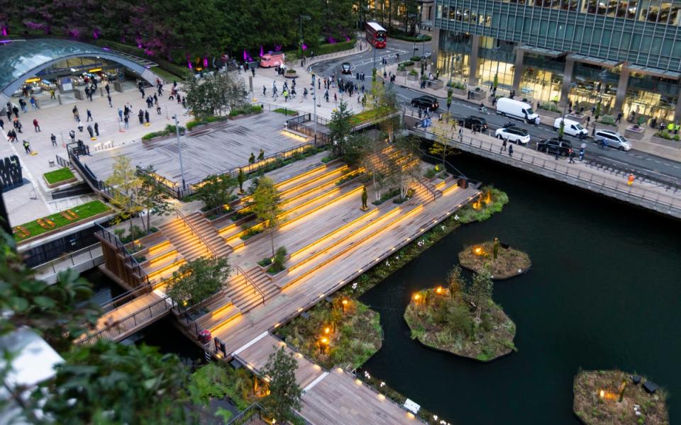 Eden Dock in Canary Wharf (PA)