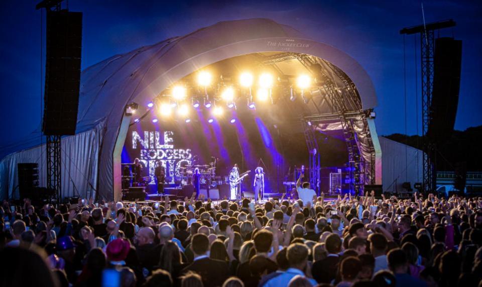 Warrington Guardian: Photos as Nile Rodgers and Chic perform at Haydock Park Racecourse. Picture: Dave Overton/Paul Dixon/The Jockey Club Live