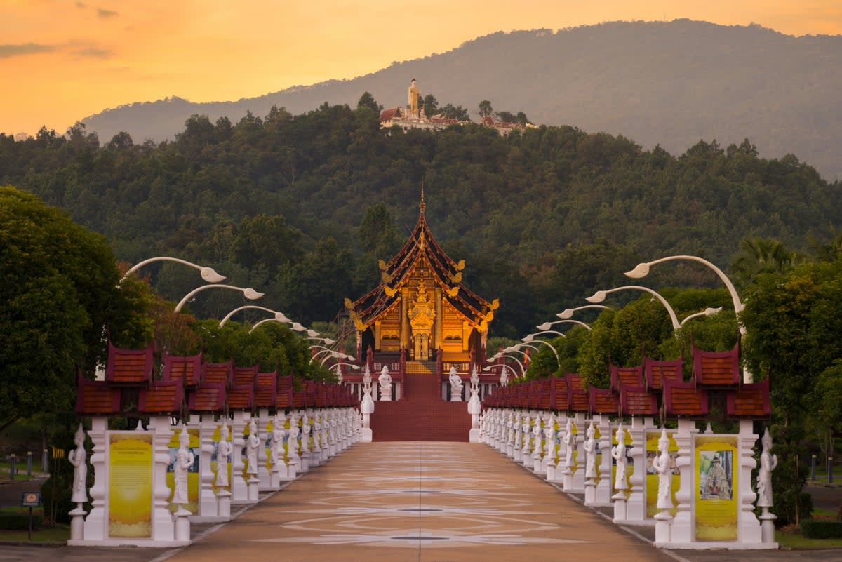 Lush hillside surrounds temples and monuments  (Getty Images)