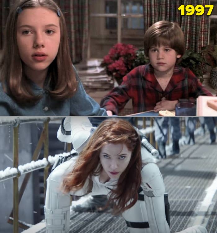 ScarJo in "Home Alone 3" and as Black Widow in the newest movie trailer