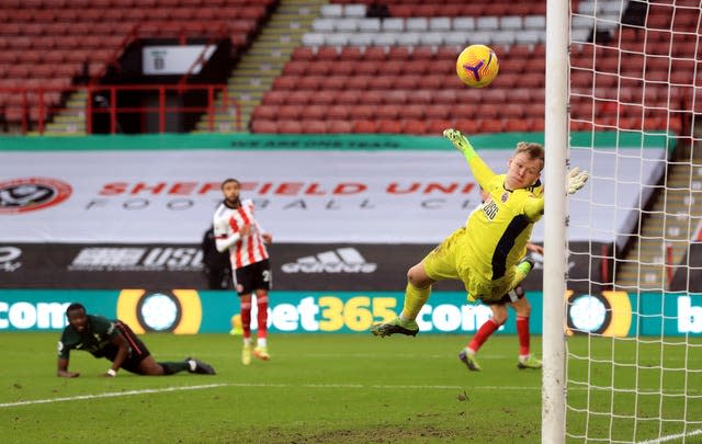 Tanguy Ndombele scores against Sheffield United