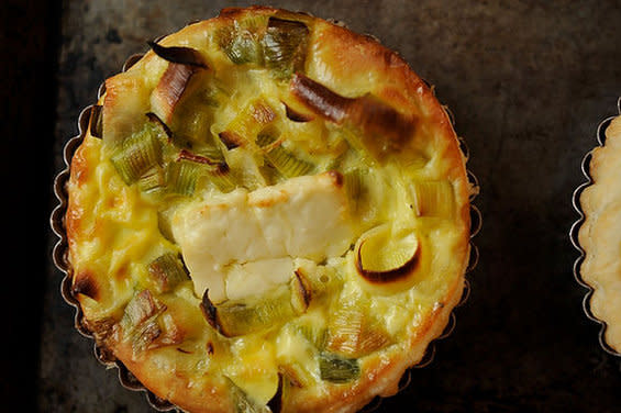 Leek, Lemon, and Feta Quiche