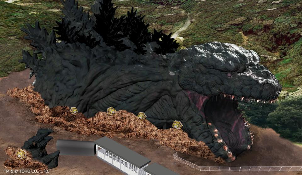 The anime theme park, Nijigen no Mori on Awaji Island, Hyogu Prefecture in Japan is opening a life-sized Godzilla attraction with a length of 120 metres in summer 2020. (Photo: Nijigen no Mori)