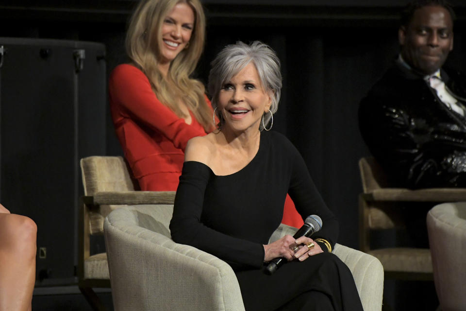 Fonda shared her secret to aging: a good diet, exercise, moisturiser, laughter and sleep. (Getty Images)