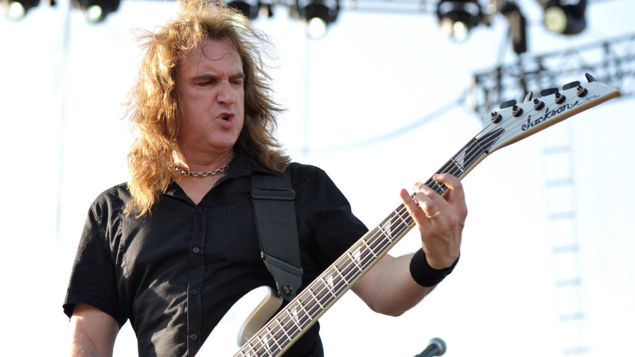  David Ellefson onstage in 2010. 