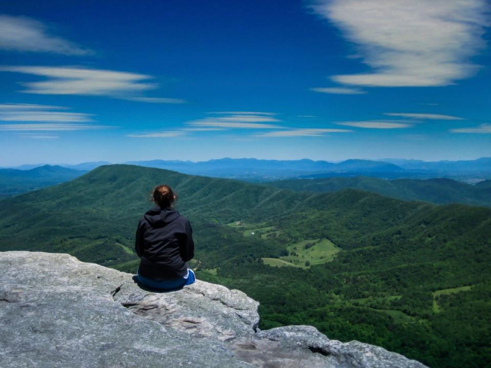 Hiker in Blue Ridge Mountains