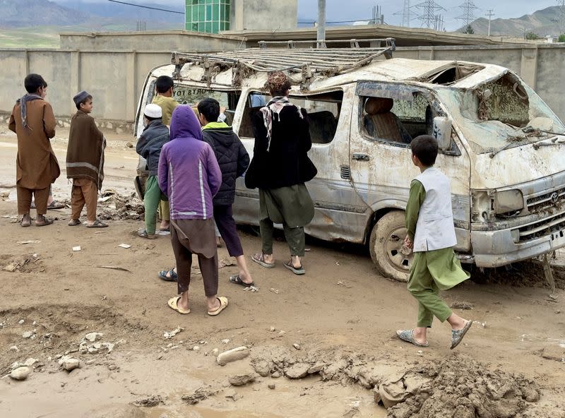 Aftermath of floods following heavy rain in the northern province of Baghlan