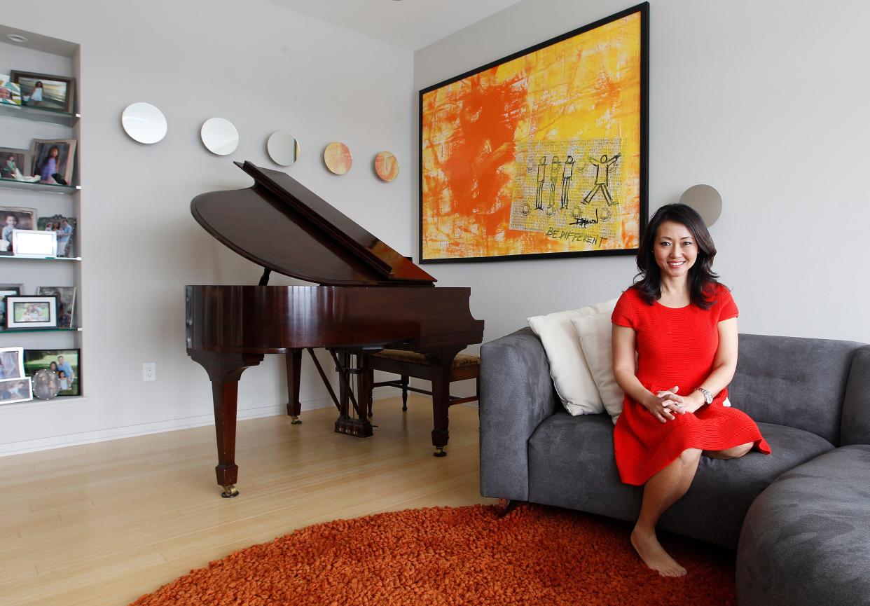 Susan Kim, shown in a portrait taken in her home in rural Wales in Waukesha County in 2014, has been anchoring the morning newscasts at WTMJ-TV (Channel 4) since 2006.