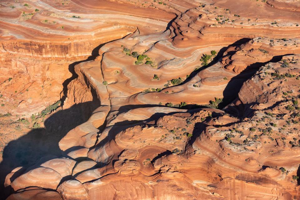 A view from an EcoFlight above Moab on Friday, Sept. 22, 2023. The Labyrinth Canyon and Gemini Bridges Travel Plan from the Bureau of Land Management, which covers 300,00 acres near Moab, will be released by Sept. 30. | Megan Nielsen, Deseret News