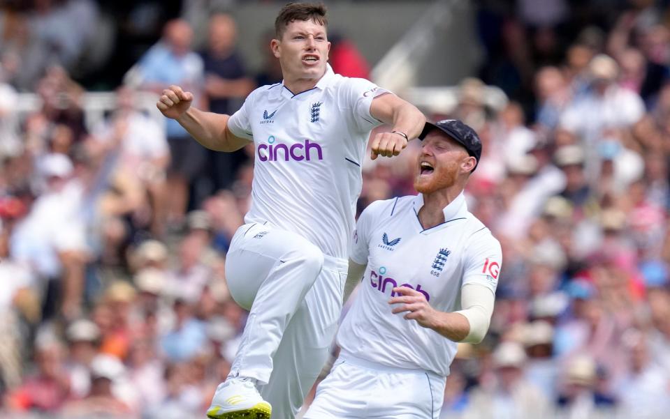 Matty Potts and Ben Stokes - AP Photo/Kirsty Wigglesworth