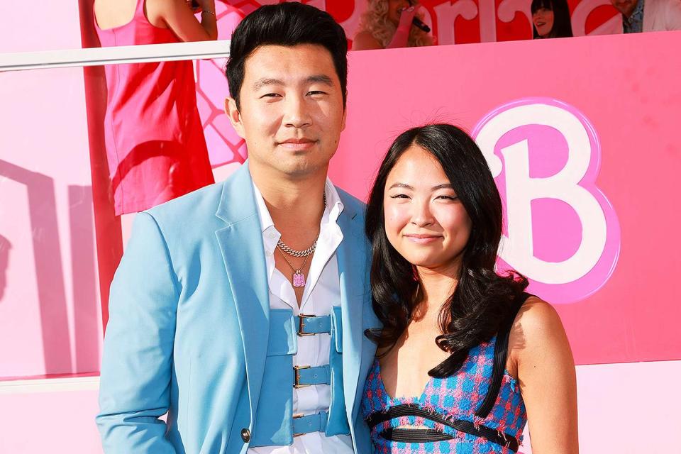 <p>Matt Winkelmeyer/GA/The Hollywood Reporter via Getty</p> Simu Liu and girlfriend Allison Hsu attend the world premiere of "Barbie" in Los Angeles.