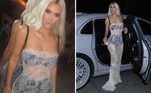 Kim Kardashian's see-through dress divides: 'Grandma's curtains'
