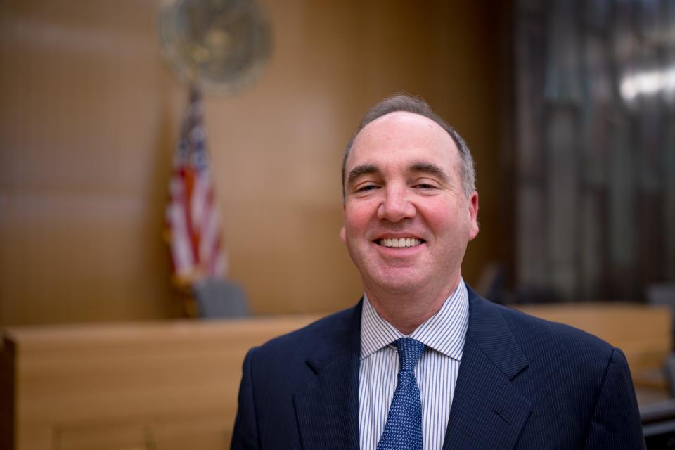 El Pasoan Leon Schydlower stands at the Albert Armendariz Sr. U. S. Courthouse on Wednesday, March 27, 2024. He received support from the U.S. Senate as he was confirmed as a federal district court judge for the U.S. District Court for the Western District of Texas.