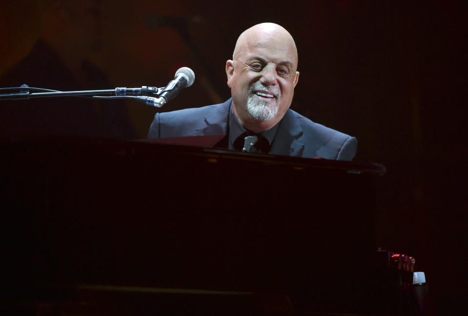 FILE - Musician Billy Joel performs during his 100th lifetime performance at Madison Square Garden on Wednesday, July 18, 2018, in New York. (Photo by Evan Agostini/Invision/AP, File)