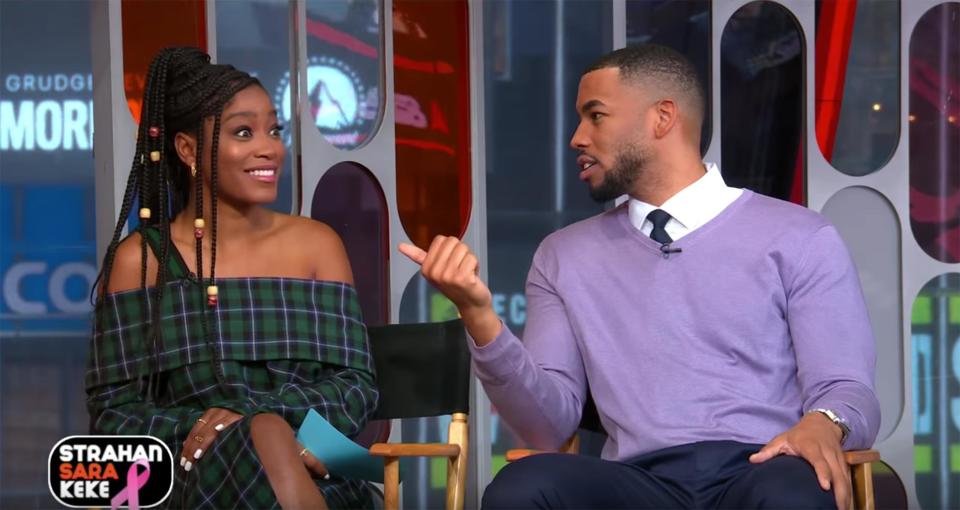 <strong>"Well, first of all, I get real spooked about entertainers or reality [stars] … I don’t know, it really scares me to date people in the industry. That’s number one ... Number two, he asked me in front of everybody ... I felt like it was a big ol’ gag."</strong> — Keke Palmer, on <a href="https://people.com/tv/keke-palmer-turned-down-mike-johnson-date-ambushed/" rel="nofollow noopener" target="_blank" data-ylk="slk:why she turned town Bachelorette breakout star Mike Johnson;elm:context_link;itc:0;sec:content-canvas" class="link ">why she turned town <em>Bachelorette</em> breakout star Mike Johnson</a> after he unexpectedly asked her out on live TV, on <em>Strahan, Sara and Keke</em>