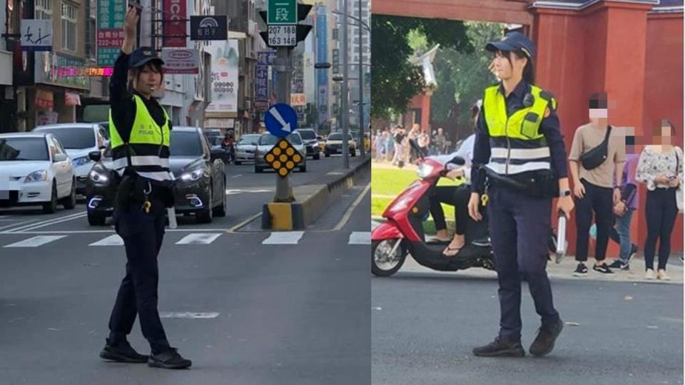 台南的正妹員警。（圖／翻攝自臉書社團「台南爆料公社-台南最大社團」）