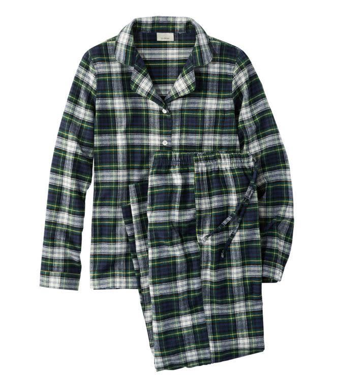 7) Women's Scotch Plaid Flannel Pajamas