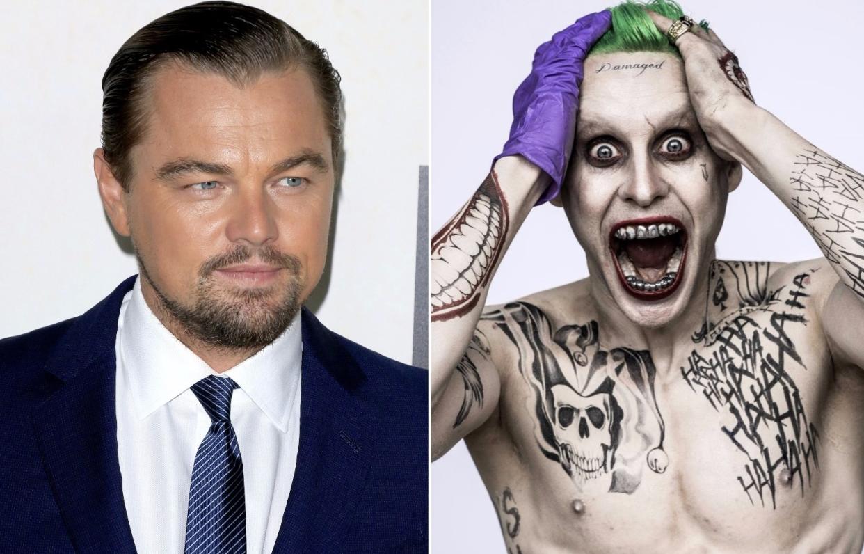 Leonardo DiCaprio in studio’s sights for solo Joker movie, to the displeasure of recent Joker actor Jared Leto (credit: WENN, Warner Bros)