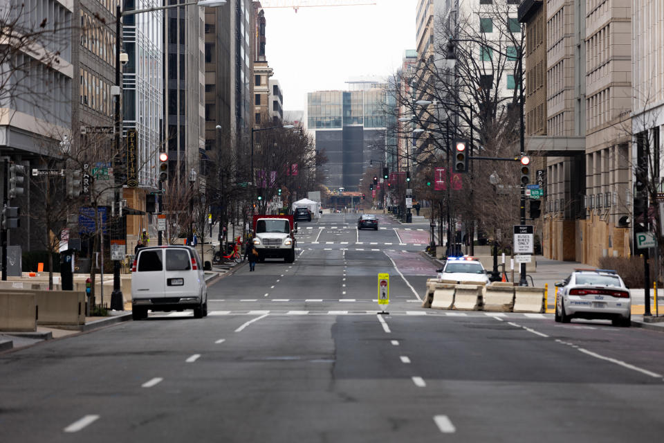 A quiet street in Washington DC.