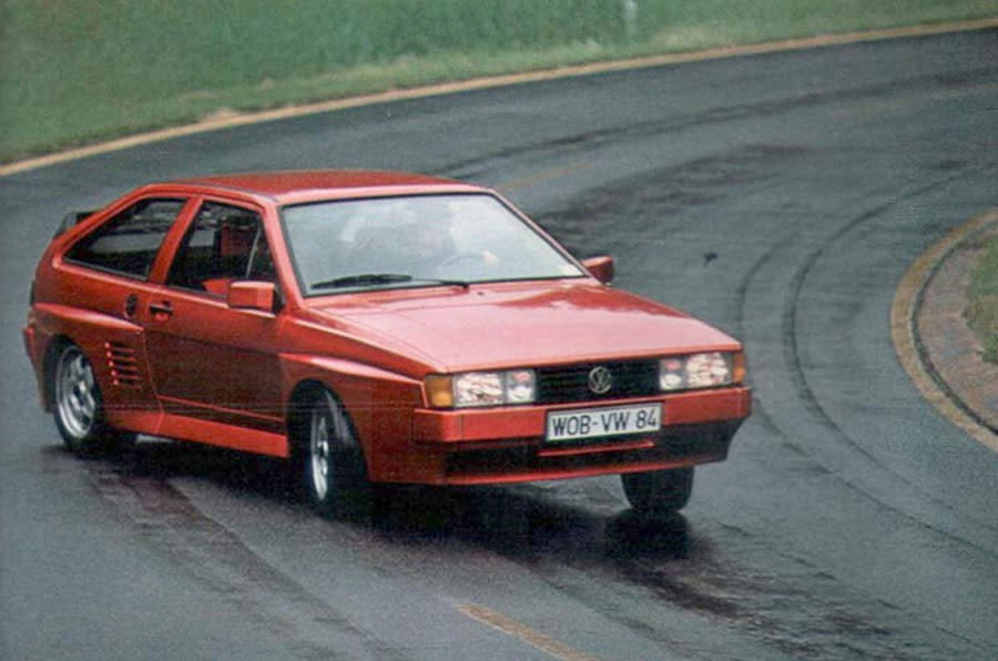 <p>Having already created a twin-engined Scirocco earlier in the year, in late 1983 Volkswagen unveiled a sequel, with boxy wheelarches and a different mechanical spec. This time each engine displaced 1781cc and put out <strong>141bhp</strong>, and instead of two manual gearboxes with a common linkage, there was a pair of three-speed automatic transmissions. VW developed the twin-engined Scirocco to a point where production could have been feasible, but just the one example was made.</p>