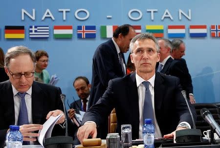 NATO Secretary-General Jens Stoltenberg chairs a NATO defence ministers meeting at the Alliance headquarters in Brussels, Belgium, June 14, 2016. REUTERS/Francois Lenoir