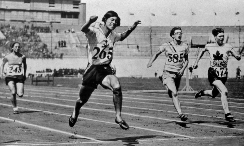 Japan’s Kinue Hitomi breaks the line and a major barrier in women’s sport by winning the 800m in the 1928 Olympics Games in Amsterdam.