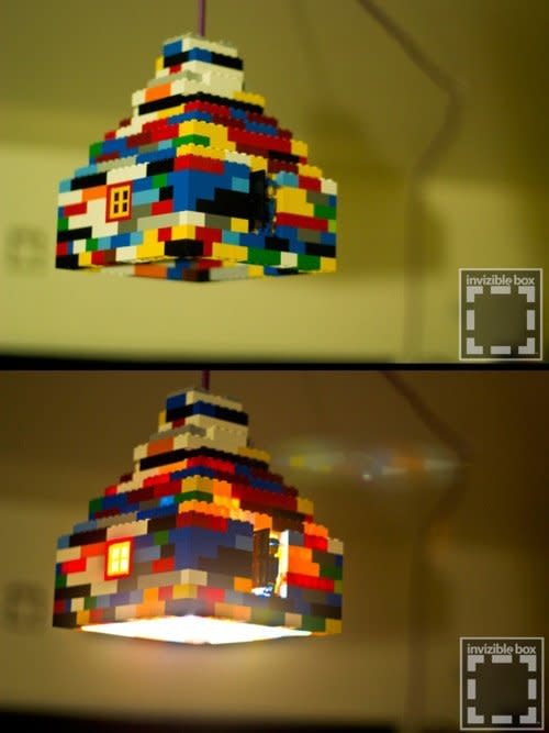 Lamp Shade Those Ikea lamp shades are so last year. Now it’s all about amazing Lego ones. [Photo: blog.inviziblebox.com]