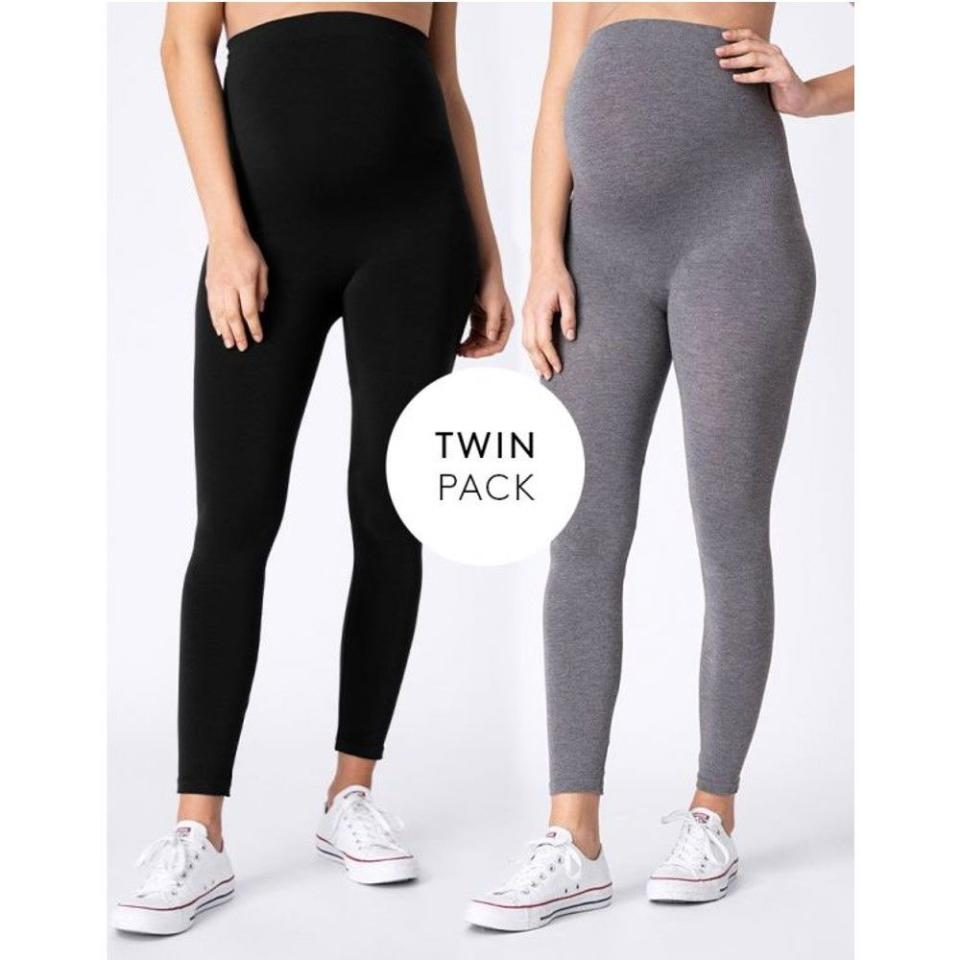 Bamboo Maternity Leggings Twin Pack