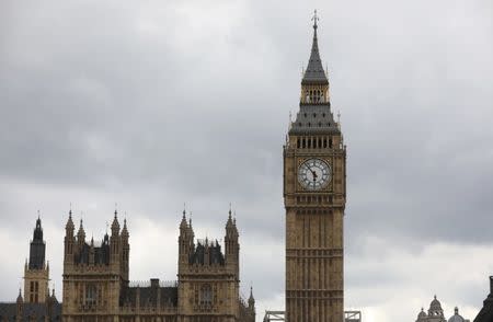 Clouds hang above the Houses of Parliament in central London, Britain, June 24, 2017. REUTERS/Marko Djurica