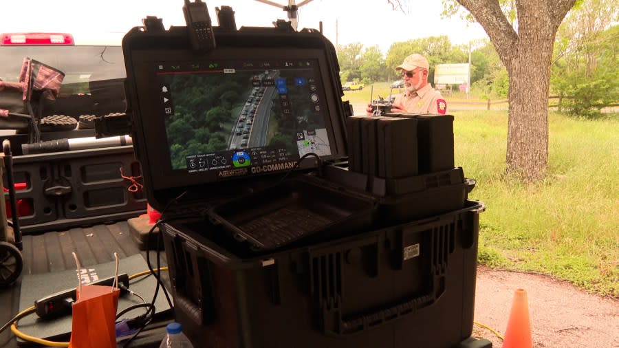 The Burnet County Sheriff’s Office used its drone to keep an eye on exiting festival traffic | Grace Reader/KXAN News