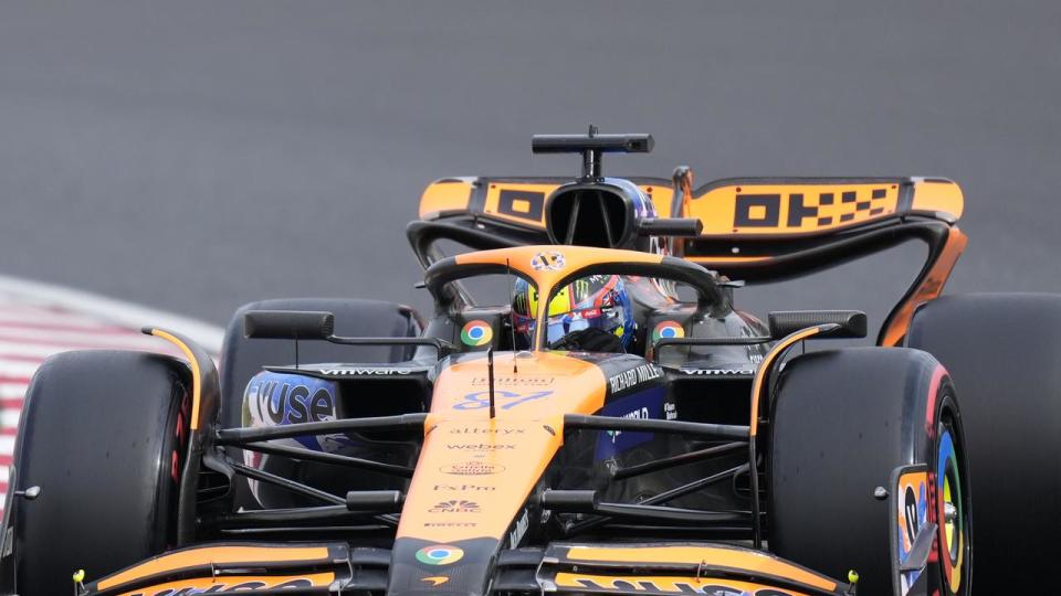 Oscar Piastri driving his McLaren.