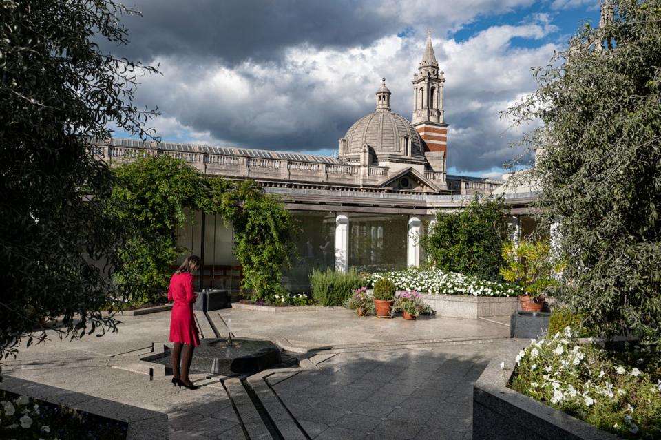 The roof garden of the Ismaili Centre is one of London’s secret gardens (Daniel Hambury/Stella Pictures Ltd)