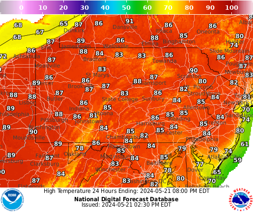 The National Weather Service says summer-like heat on the way for the Bucks County-South Jersey region on Wednesday, May 22.