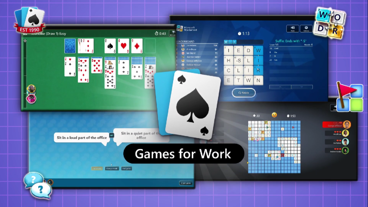 Microsoft Teams now includes casual games like 'Solitaire' and 'Minesweeper