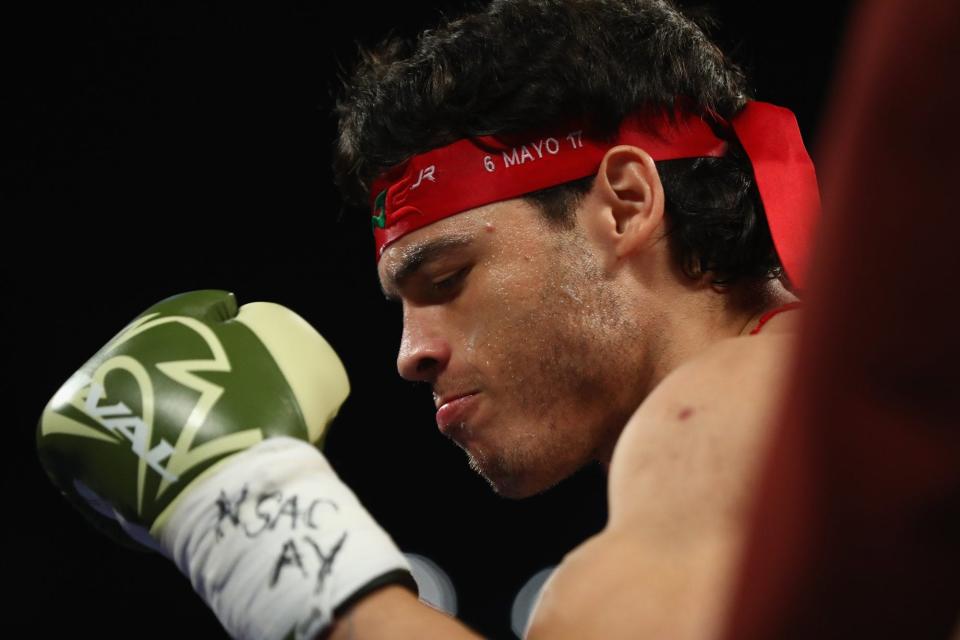 Julio Cesar Chavez Jr. was arrested by Los Angeles police on allegations of illegal possession of an assault rifle. File art.