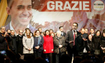 5-Star Movement leader Luigi Di Maio speaks to supporters in Pomigliano D'Arco, Italy, March 6, 2018. REUTERS/Ciro De Luca