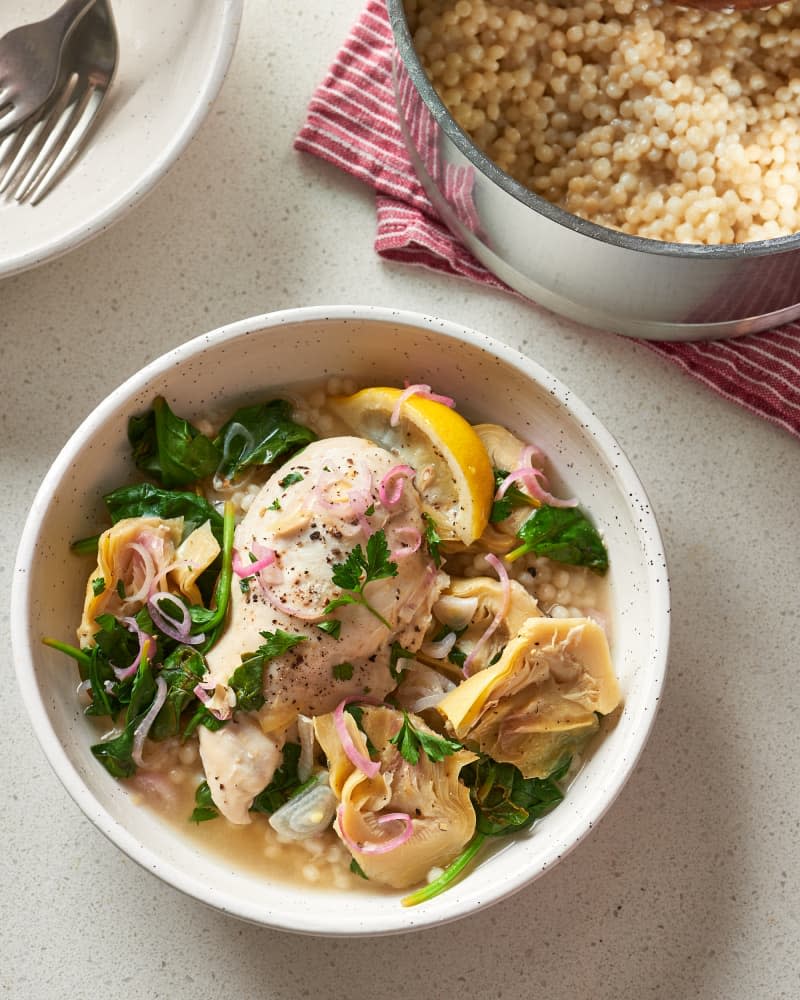 Slow Cooker Spinach and Artichoke Chicken