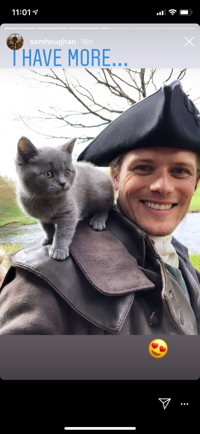 Photo credit: Instagram / Sam Heughan