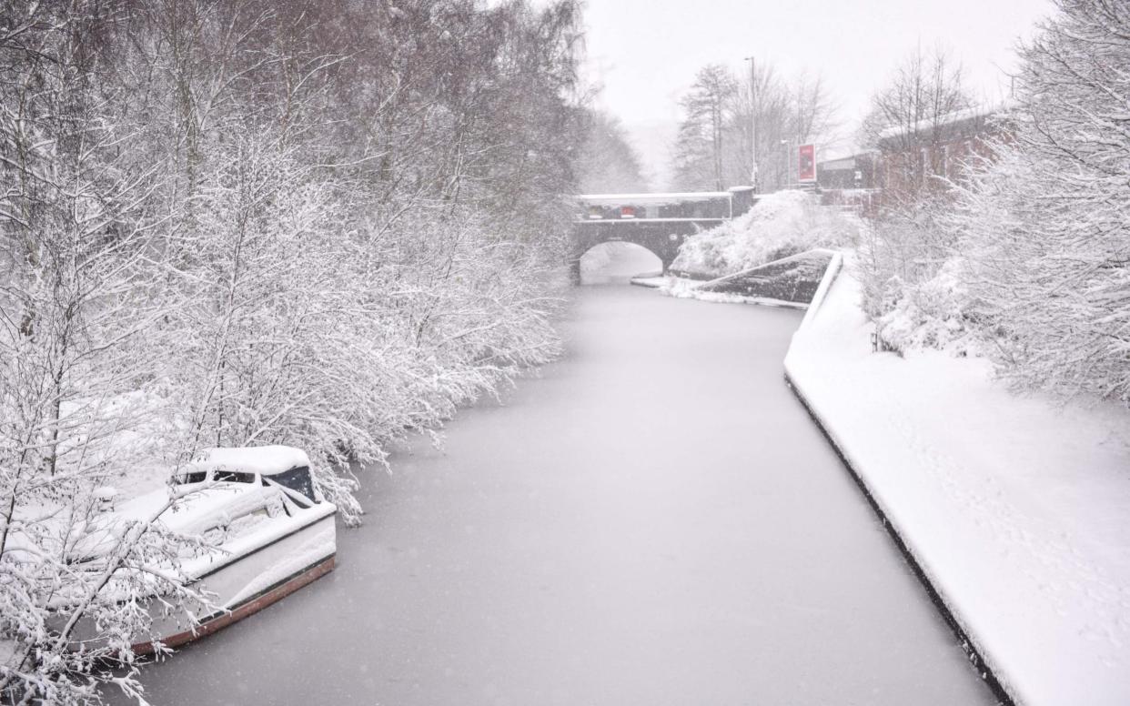  One of Birminghams many canals - Caters News Agency