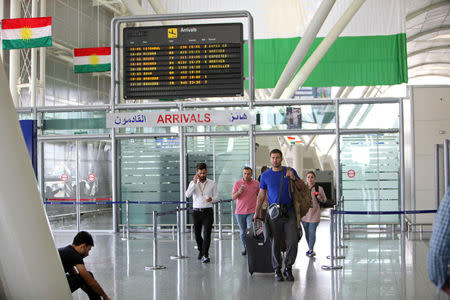 Passengers arrive at the Erbil International Airport in Erbil, Iraq September 29, 2017. REUTERS/Azad Lashkari