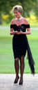 <p>This was the LBD worth a thousand words; the figure-hugging, ruched mini dress from Greek designer Christina Stambolian that Diana wore to a party at the Serpentine Gallery in 1994 while a documentary about the breakdown of her marriage to Prince Charles was airing. <i>[Photo: PA Images]</i></p>