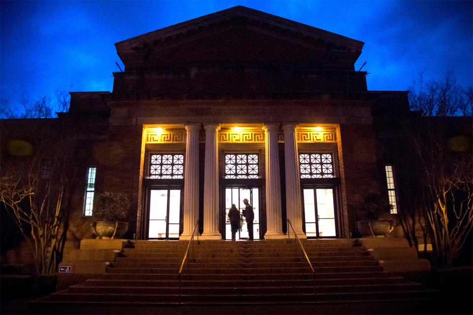 The Haggin Museum is open until 9:00 p.m. every 1st and 3rd Thursday in Victory Park in Stockton. This is an example of a night photo.