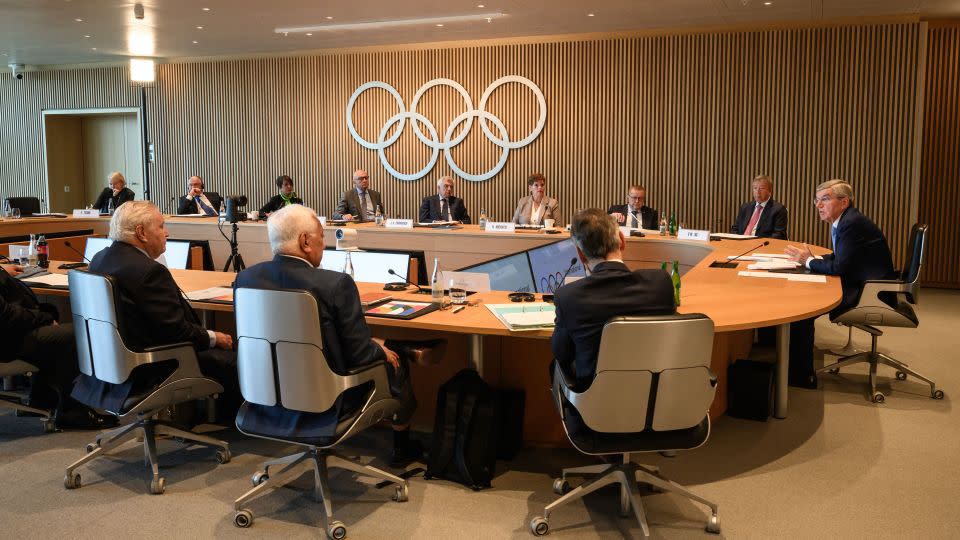 IOC executive members meet in Lausanne, Switzerland, in March. - Fabrice Coffrini/AFP/Getty Images