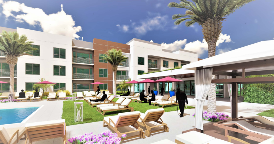Rendering of the Flo project, a Delray Beach multi-family development, pitched by The Rochemont Group.